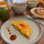 Omelette del desayuno buffet de Artesano Desayuno Buffet en Ibarra, Ecuador